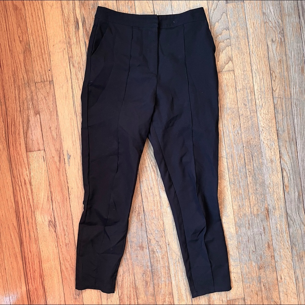 MISSGUIDED cigarette pants trousers petite black tapered leg.